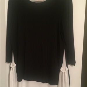 Black and white blouse